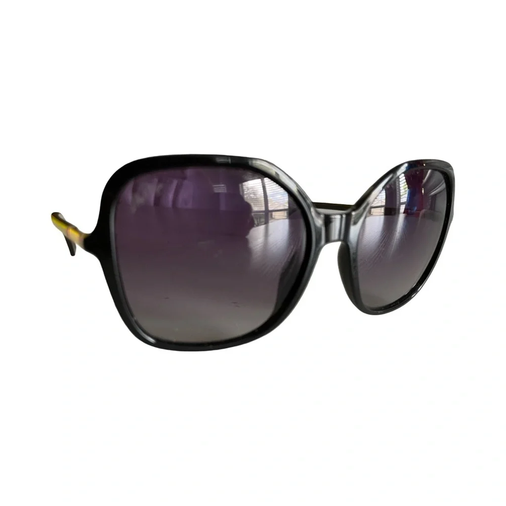 Lilly Pulitzer Norah Polarized Oversized Square Sunglasses Onyx Black